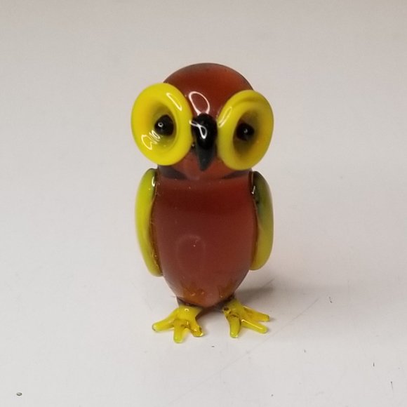 Other - ART GLASS HAND BLOWN OWL FIGURINE COLLECTIBLE